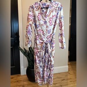 MNG Multicolor Floral Long Sleeve Dress